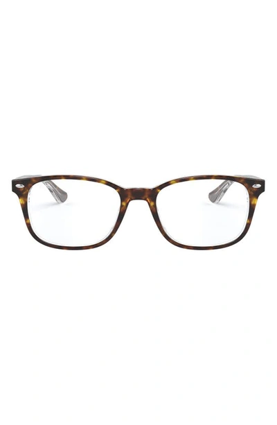 Ray Ban 51mm Square Optical Glasses In Havana