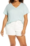 Madewell Whisper Cotton V-neck T-shirt In Faraway Sky