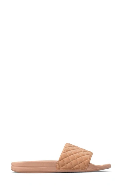 Apl Athletic Propulsion Labs Lusso Quilted Slide Sandal In Caramel