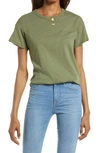 Madewell Whisper Cotton Crewneck T-shirt In Dried Clover