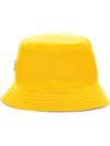 Prada Logo Bucket Hat In Yellow