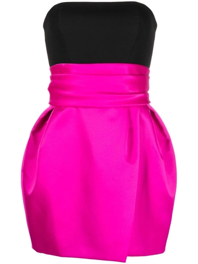 Alexandre Vauthier Ruched Off-shoulder Mini Dress In Pink