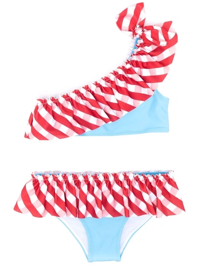 Simonetta Kids' Striped Bikini In Multicolor In Multicolour