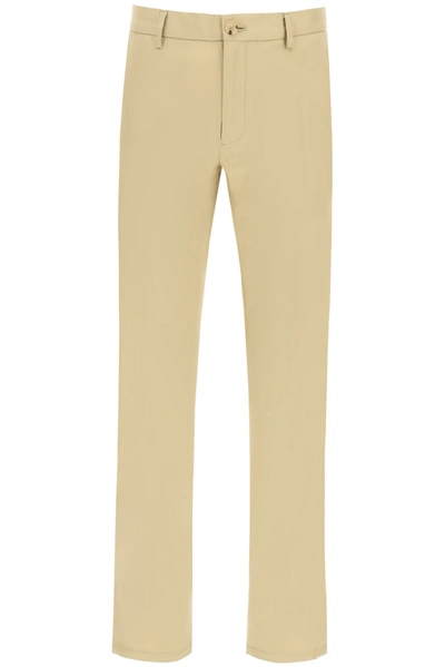 Burberry Pantaloni In Cotone Shibden In Beige