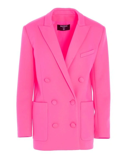 Balmain Blazer In Fuchsia