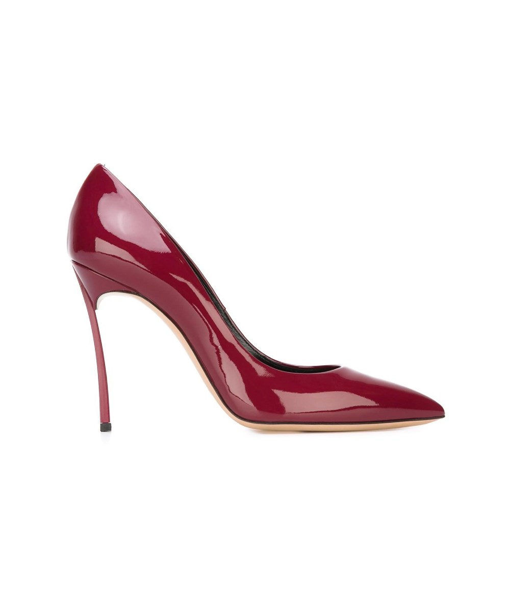burgundy patent pumps
