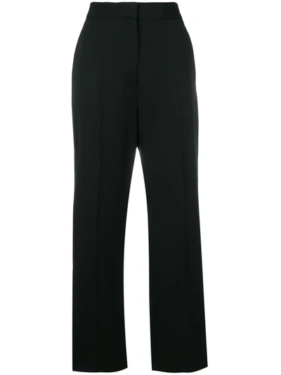 Stella Mccartney Tapered-hose Mit Weitem Bein In Black