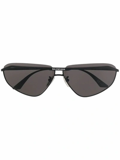 Balenciaga Men's Black Metal Sunglasses