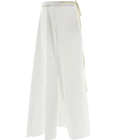 Acne Studios Gauze Wrap Skirt In White