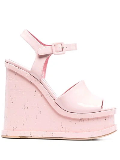 Haus Of Honey Lacquer Doll Patent Leather Sandals In Pink