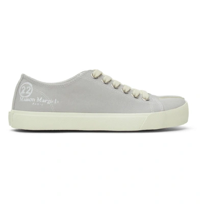 Maison Margiela Ssense Exclusive Grey Canvas Tabi Sneakers In Light Grey