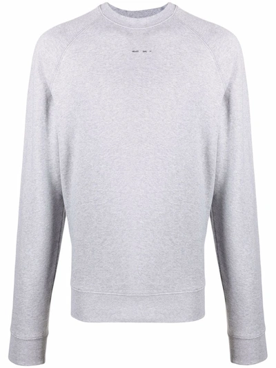 Heliot Emil Logo-print Organic Cotton Sweatshirt In Grey