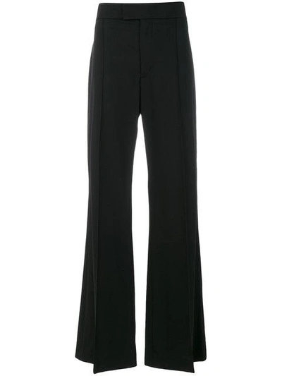 Isabel Marant Mansfield High-rise Wide-leg Wool Trousers In Black