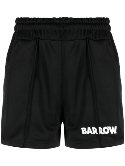 Barrow Black Piped Side-stripe Logo Shorts Woman