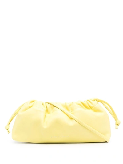 Studio Amelia Mini Drawstring Leather Bag In Yellow