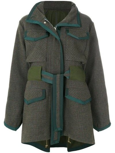 Sacai Belted Tweed Coat