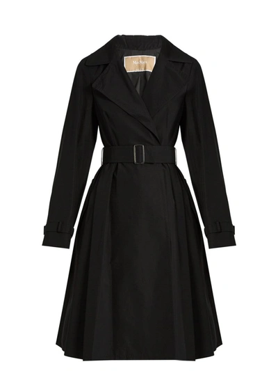 Max Mara Panno Trench Coat In Black