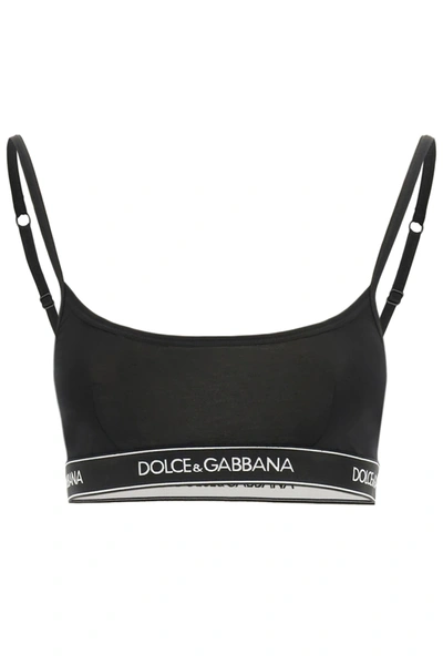 Dolce & Gabbana Brassiere With Logo Band In Black