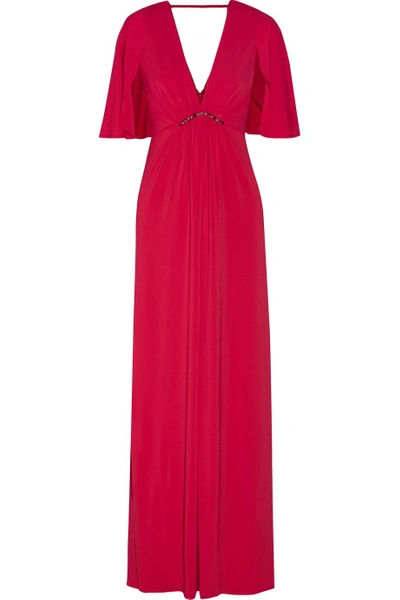 Halston Heritage Embellished Jersey Gown