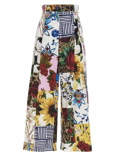 Dolce & Gabbana Patchwork Trousers In Multicolor