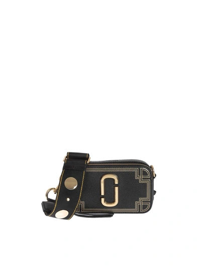 Marc Jacobs Softshot Crossbody Bag In Black And Gold