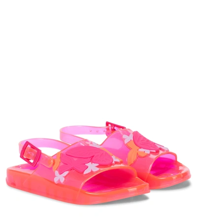 Sophia Webster Mini Butterfly Rubber Sandals In Pink