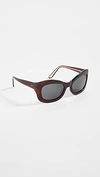 Oliver Peoples Edina Sunglasses In Bordeaux Bark/grey