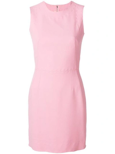 Dolce & Gabbana Sleeveless Fitted Cady Dress In Pink