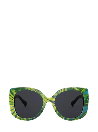 Versace Eyewear Cat Eye Sunglasses In Green