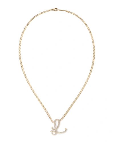 Lana 14k Malibu Diamond Initial Necklace In L