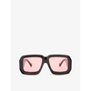 Loewe Oversized Square Monochromatic Sunglasses In Pink