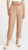 Cami Nyc Alex Cropped Silk-blend Charmeuse Tapered Pants In Beachwood