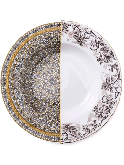 Seletti Hybrid Agroha Printed Porcelain Soup Bowl 25.4cm In White