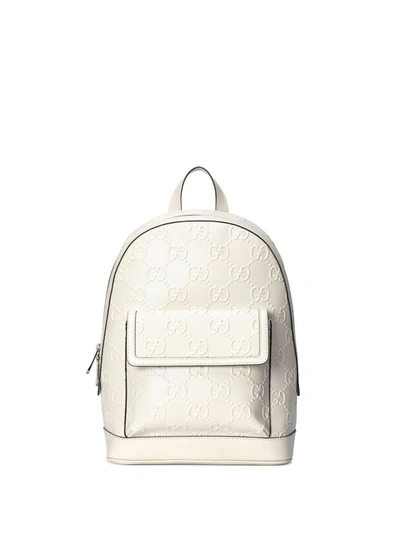 Gucci Off-white Gg Embossed Backpack