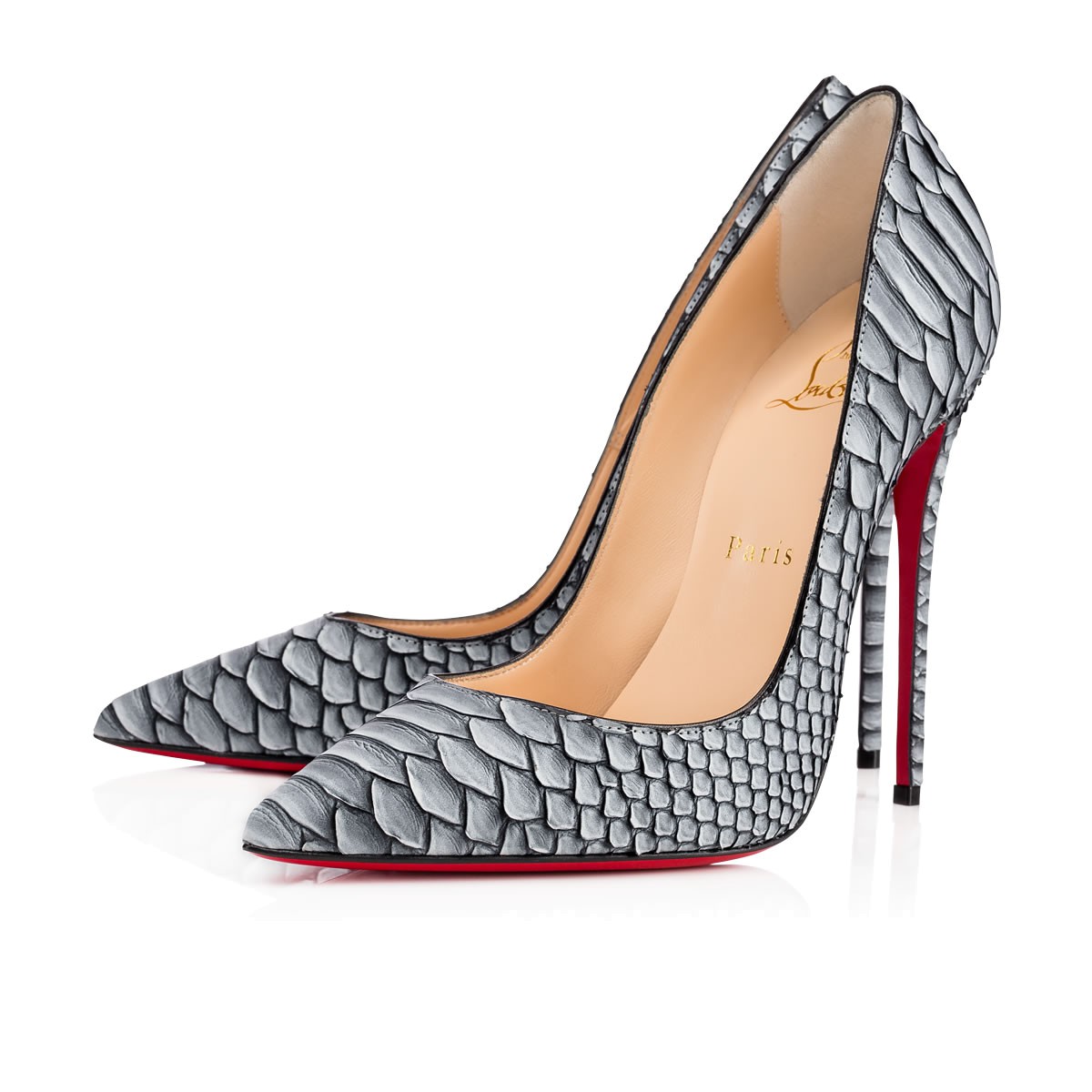 Christian Louboutin So Kate 120 Black Python - Women Shoes - | ModeSens