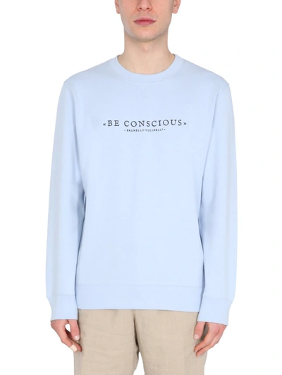Brunello Cucinelli Be Conscious Sweatshirt In Blue