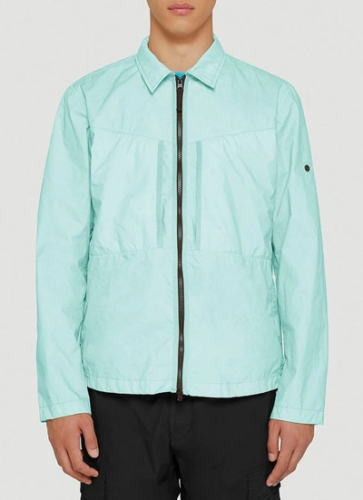 Stone Island Zip Up Jacket In Blue