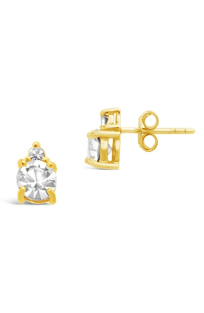 Sterling Forever 14k Gold Plated Sterling Silver Birthstone Stud Earrings In Gold - April