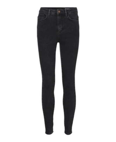 Vero Moda Sophia High Waist Skinny Jeans In Dark Grey Denim | ModeSens