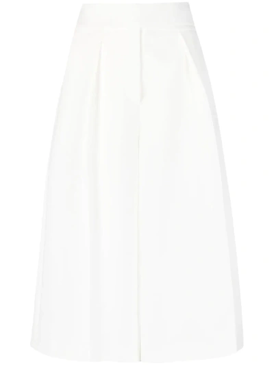 Alexandre Vauthier Wide Leg Press-crease Shorts In Off White