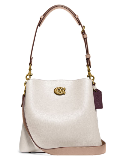 Coach Mollie Bucket Bag 22 In Signature Canvas In White