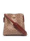 Coach Willow Signature Coated Canvas Shoulder Bag In Brass/tan/rust