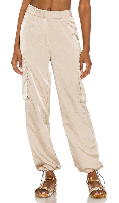 Superdown Seleste Drawstring Jogger Trouser In Cream