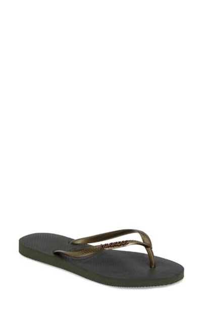 Havaianas Textured Rubber Thong Flip-flops In Grey