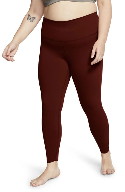 Nike Yoga Luxe Women's High-waisted 7/8 Infinalon Leggings In Bronze Eclipse,smokey Mauve