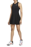 Nike Court Dri-fit Advantage Women's Tennis Dress In Black/ White