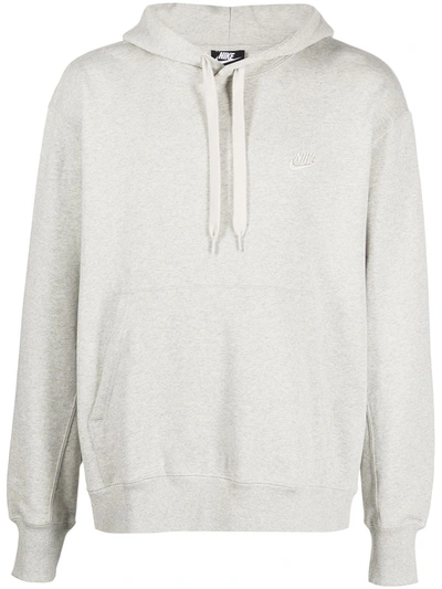 Nike Solo Swoosh Fleece Sweatshirt Hoodie In Grey