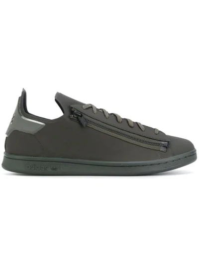 Y-3 Stan Zip Low-top Neoprene Trainers In Dark Green