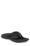 Olukai 'ohana Koa' Flip Flop In Black/ Sunrise