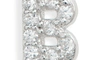 Melinda Maria Pave Itty Bitty Initial Pendant In Silver B